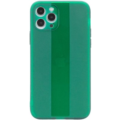 Чехол TPU Glossy Line Full Camera для Apple iPhone 12 Pro (6.1") (Зеленый)