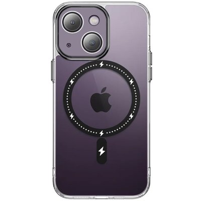 Чохол TPU+PC Colorful with MagSafe для Apple iPhone 14 (6.1"") (Black)