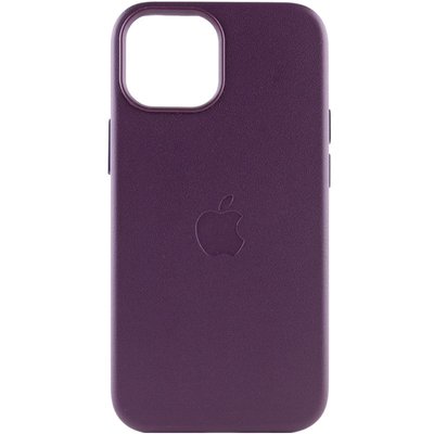 Шкіряний чохол Leather Case (AAA) with MagSafe для Apple iPhone 13 Pro Max (6.7"") (Dark Cherry)