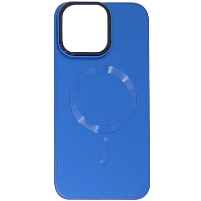 Шкіряний чохол Bonbon Leather Metal Style with MagSafe для Apple iPhone 11 (6.1"") (Синій / Indigo)