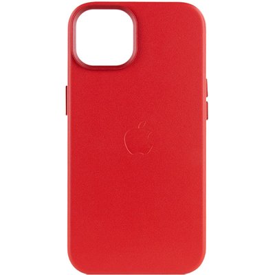 Шкіряний чохол Leather Case (AA Plus) with MagSafe для Apple iPhone 12 Pro / 12 (6.1"") (Crimson)