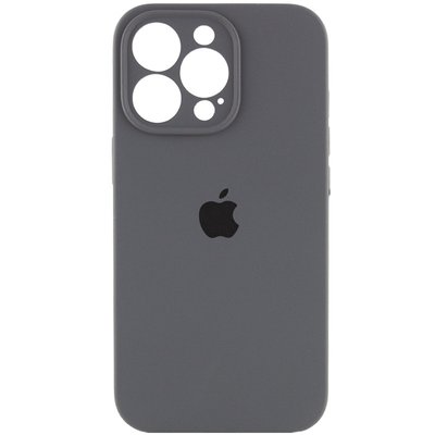 Чохол Silicone Case Full Camera Protective (AA) для Apple iPhone 13 Pro (6.1"") (Сірий / Dark Gray)