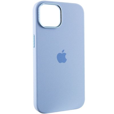 Чохол Silicone Case Metal Buttons (AA) для Apple iPhone 13 (6.1"") (Блакитний / Blue Fog)