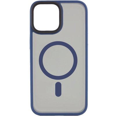 TPU+PC чохол Metal Buttons with MagSafe для Apple iPhone 15 Plus (6.7"") (Синій)