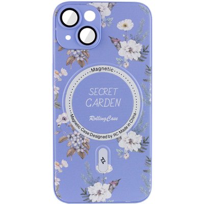 TPU+PC чохол Secret Garden with MagSafe для Apple iPhone 13 (6.1"") (Lilac)