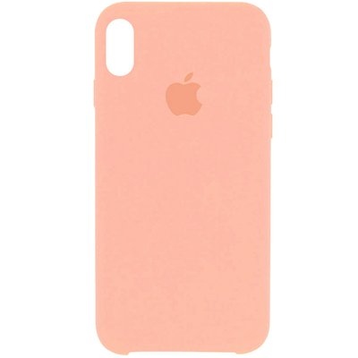 Чохол Silicone Case (AA) для Apple iPhone X (5.8"") / XS (5.8"") (Рожевий / Light Flamingo)