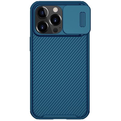 Карбонова накладка Nillkin CamShield Pro Magnetic для Apple iPhone 13 Pro Max (6.7"") (Синій)