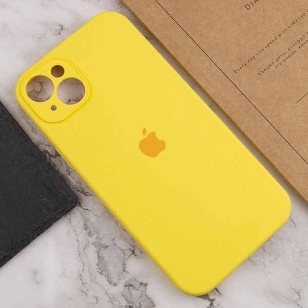 Уцінка Чохол Silicone Case Full Camera Protective (AA) для Apple iPhone 14 (6.1"") (Естетичний дефект / Жовтий / Yellow)