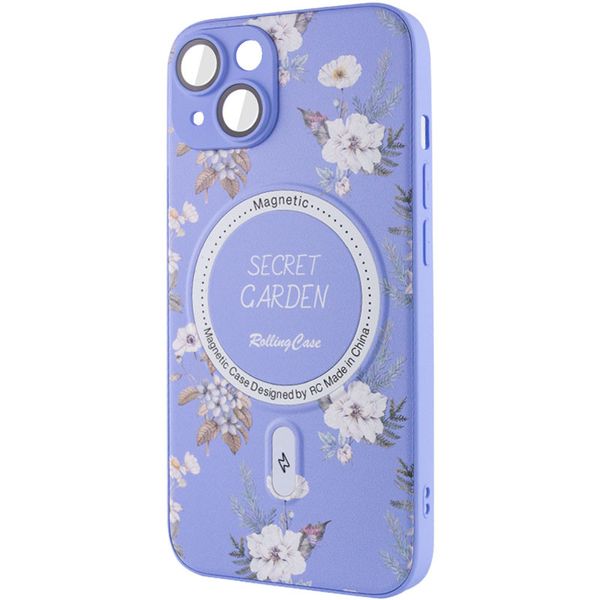 TPU+PC чохол Secret Garden with MagSafe для Apple iPhone 15 (6.1"") (Lilac)
