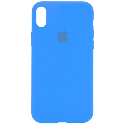 Чехол Silicone Case Full Protective (AA) для Apple iPhone XR (6.1") (Голубой / Blue)