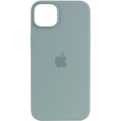 Чохол Silicone case (AAA) full with Magsafe для Apple iPhone 14 Plus (6.7"") (Бірюзовий / Succulent)