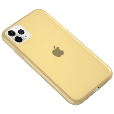 Силиконовый матовый полупрозрачный чехол для Apple iPhone 11 Pro (5.8") (Желтый / Yellow)