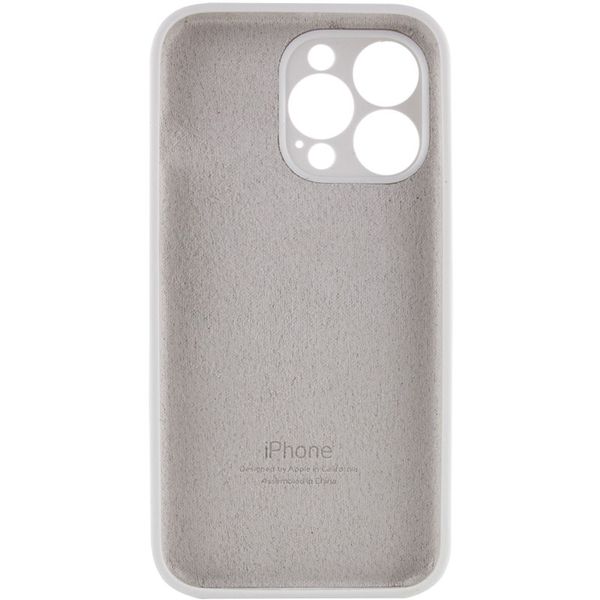 Чохол Silicone Case Full Camera Protective (AA) для Apple iPhone 15 Pro (6.1"") (Білий / White)