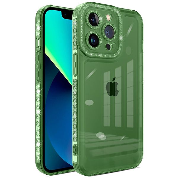Чохол TPU Starfall Clear для Apple iPhone 13 Pro Max (6.7"") (Зелений)