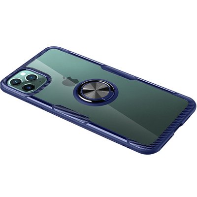 TPU+PC чохол Deen CrystalRing for Magnet (opp) для Apple iPhone 11 Pro (5.8"") (Безбарвний / Синій)