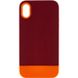 Чохол TPU+PC Bichromatic для Apple iPhone XR (6.1"") (Brown burgundy / Orange)