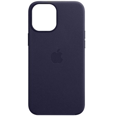 Шкіряний чохол Leather Case (AAA) with MagSafe для Apple iPhone 14 Pro Max (6.7"") (Ink)