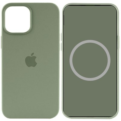 Уцінка Чохол Silicone case (AAA) full with Magsafe and Animation для Apple iPhone 15 Pro (6.1"") (Дефект упаковки / Зелений / Cypress)