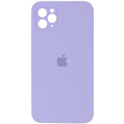 Чохол Silicone Case Square Full Camera Protective (AA) для Apple iPhone 11 Pro Max (6.5"") (Бузковий / Dasheen)