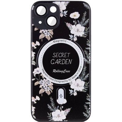 TPU+PC чохол Secret Garden with MagSafe для Apple iPhone 14 (6.1"") (Black)