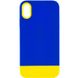 Чохол TPU+PC Bichromatic для Apple iPhone XR (6.1"") (Navy Blue / Yellow)