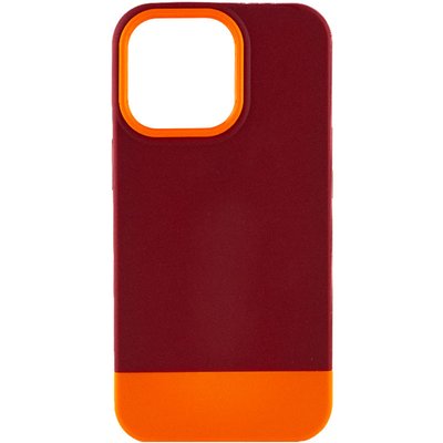 Чохол TPU+PC Bichromatic для Apple iPhone 13 Pro Max (6.7"") (Brown burgundy / Orange)