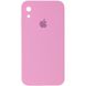 Чохол Silicone Case Square Full Camera Protective (AA) для Apple iPhone XR (6.1"") (Рожевий / Light pink)