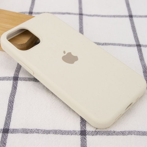 Уцінка Чохол Silicone Case Full Protective (AA) для Apple iPhone 12 Pro / 12 (6.1"") (Естетичний дефект / Бежевий / Antigue White)