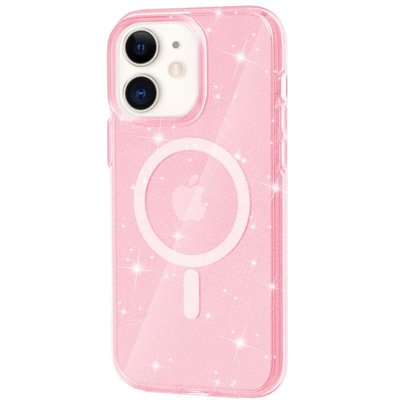 Чохол TPU Galaxy Sparkle (MagFit) для Apple iPhone 11 (6.1"") (Pink+Glitter)