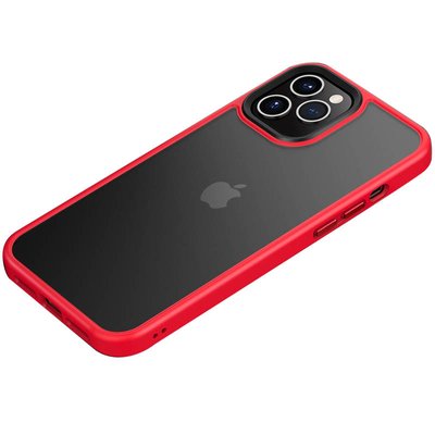 TPU+PC чохол Metal Buttons для Apple iPhone 12 Pro / 12 (6.1"") (Червоний)