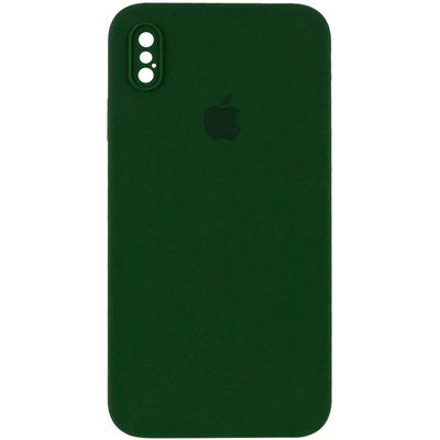 Уцінка Чохол Silicone Case Square Full Camera Protective (AA) для Apple iPhone XS Max (6.5"") (Дефект упаковки / Зелений / Army green)