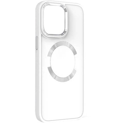 TPU чохол Bonbon Metal Style with MagSafe для Apple iPhone 14 Plus (6.7"") (Білий / White)