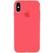 Чохол Silicone Case Full Protective (AA) для Apple iPhone X (5.8"") / XS (5.8"") (Кавуновий / Watermelon red)