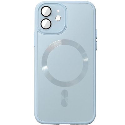 Чохол TPU+Glass Sapphire Midnight with MagSafe для Apple iPhone 11 (6.1"") (Блакитний / Blue)