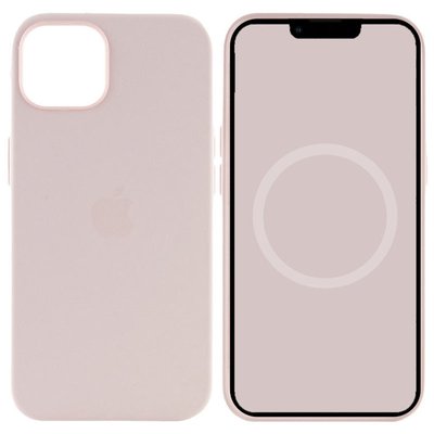 Чохол Silicone case (AAA) full with Magsafe and Animation для Apple iPhone 15 (6.1"") (Рожевий / Light pink)