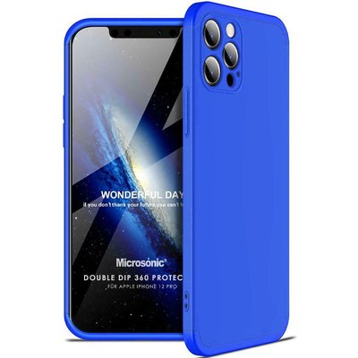 Пластикова накладка GKK LikGus 360 градусів (opp) для Apple iPhone 12 Pro Max (6.7"") (Синій)