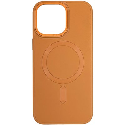 Шкіряний чохол Bonbon Leather Metal Style with MagSafe для Apple iPhone 14 Pro Max (6.7"") (Коричневий / Brown)