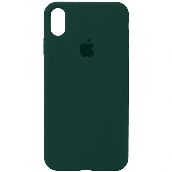 Чохол Silicone Case Full Protective (AA) для Apple iPhone X (5.8"") / XS (5.8"") (Зелений / Forest green)