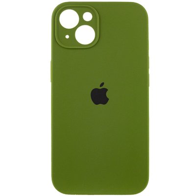 Чохол Silicone Case Full Camera Protective (AA) для Apple iPhone 13 (6.1"") (Зелений / Dark Olive)