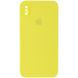 Уцінка Чохол Silicone Case Square Full Camera Protective (AA) для Apple iPhone XS / X (5.8"") (Естетичний дефект / Жовтий / Bright Yellow)
