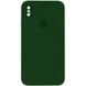 Чохол Silicone Case Square Full Camera Protective (AA) для Apple iPhone XS / X (5.8"") (Зелений / Army green)